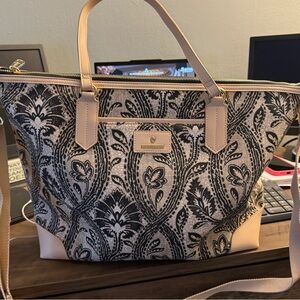 Elegant Black and Cream Tote Bag